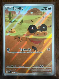2025 Pokemon Black Bolt Sandile 135/086 Illustration Rare - Image 1