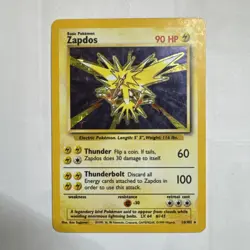 Pokemon TCG Zapdos Base Set Holo Unlimited Rare Card 16/102 - Image 1