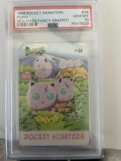 1998 Pocket Monsters Purin Sealdass Fancy Graffiti Psa 10 - Image 1