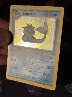 Pokemon Cards Vaporeon 12/64 Holo Rare Jungle UNLIMITED - (MP) - Image 3