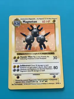 Pokemon TCG Magneton Base Set Holo 9/132 Raw Ungraded - Image 1