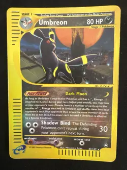 Pokemon Card-Umbreon-Acquapolis-ENG-41/147-HoloReverse - Image 1