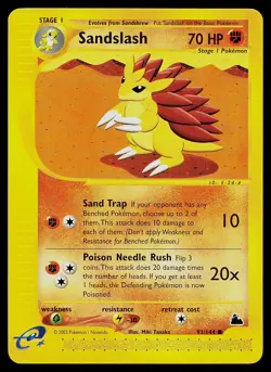Pokemon Card - Sandslash Skyridge 93/144 Common - Image 1
