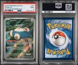 2023 POKEMON SVP EN-SV BLACK STAR PROMO 151 ELITE TRAINER BOX #051 SNORLAX PSA 9 - Image 3