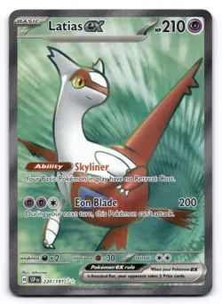 Latias ex NM 220/191 Sv08: Surging Sparks Pokemon TCG Holo - Image 1
