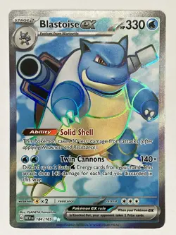 Blastoise ex NM Scarlet & Violet 151 009 184/165 Pokemon TCG Holo - Image 2