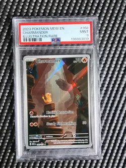 PSA 9 MINT - Charmander 168/165 Pokemon Scarlet & Violet 151 Illustration Rare - Image 1