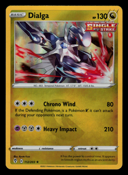 NM - Pokemon Dialga 112/203 Evolving Skies Holo Rare - Image 1