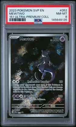 Mewtwo 052/165 151 Ultra-premium Collection Pokemon PSA 8 *135 - Image 1