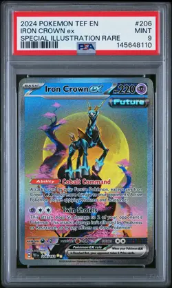 Iron Crown EX 206/162 Special Illustration Rare Pokemon PSA 9 *110 - Image 1