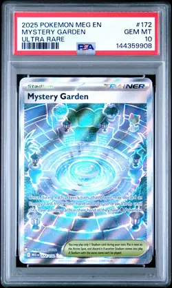 2025 POKEMON MEG EN-MEGA EVOLUTION ULTRA RARE #172 MYSTERY GARDEN PSA 10 - Image 1