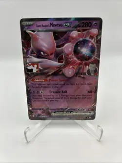 081/182 Team Rocket's Mewtwo ex Pokemon TCG Prize Pack Series 8 Stamped Destined - Image 1