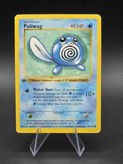 The Pokemon Company Poliwag 059/102 Base Set Shadowless 1st Edition Common 1999 - Image 1