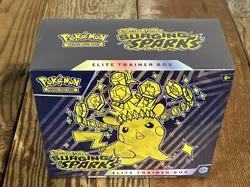 POKEMON SURGING SPARKS ETB SCARLET & VIOLET 9-PACKS FACTORY SEALED - Image 2