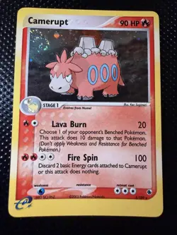 Pokemon TCG Camerupt EX Ruby & Sapphire Holo Rare 4/109 2003 SWIRL! - Image 1