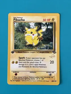 Pokemon TCG Pikachu Jungle 1st Edition W Foil Stamp Raw Ungraded WOTC - Image 1
