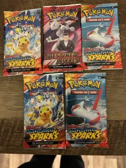Pokemon TCG Pack Sealed Booster Scarlet Violet Surging Sparks Destined Rivals 5… - Image 1