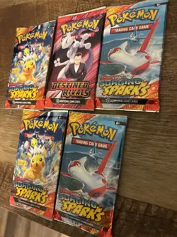 Pokemon TCG Pack Sealed Booster Scarlet Violet Surging Sparks Destined Rivals 5… - Image 3