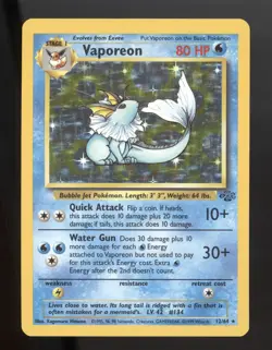 1999 Pokemon Jungle Vaporeon Holo Rare #12/64 - Image 1