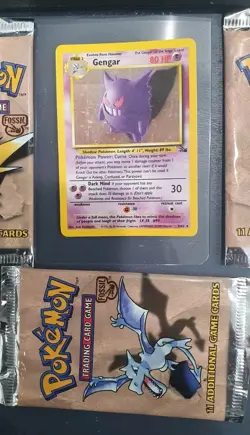 wotc ,1999 Pokemon FOSSIL holo Gengar 5/62 - Image 3