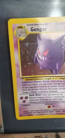 wotc ,1999 Pokemon FOSSIL holo Gengar 5/62 - Image 5