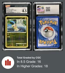 2008 Pokemon EX Majestic Dawn #25/100 Minun Reverse Holo CGC 8.5 Low Pop - Image 3
