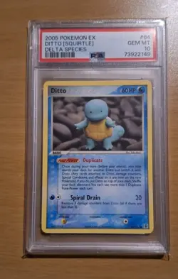 Pokemon Ditto [Squirtle] EX Delta Species #64 PSA 10 POP 56 - Image 1