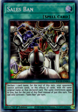 Yu-Gi-Oh! Sales Ban BACH-EN063 1st Edition Secret Rare Holo Foil NM ENG - Image 1