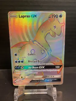 Lapras GX 151/149 Secret Rare Rainbow SM Base Set Pokemon Card NM - Image 2
