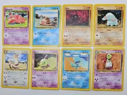 Vintage Pokemon Lot Of 8 Cards WOTC Neo Genesis Onix Slowpoke Wooper Xatu Swinub - Image 1
