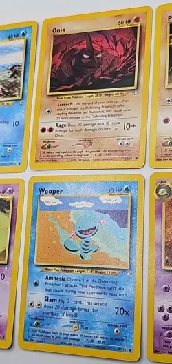 Vintage Pokemon Lot Of 8 Cards WOTC Neo Genesis Onix Slowpoke Wooper Xatu Swinub - Image 5