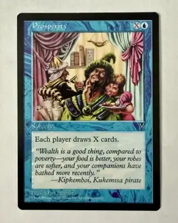 Prosperity Magic the Gathering MTG Card Visions 1997 LP Excellent Condition!!! - Image 1
