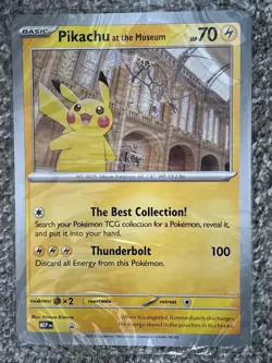 1x Pokemon Natural History MuseumPikachu at the Museum JumboPromo Card Sealed - Image 1