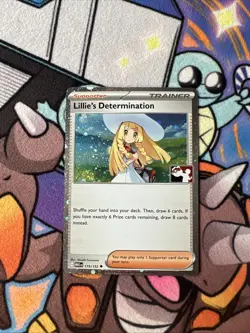 Lillie's Determination Holo Pokemon Prize Pack Series 8 Promo Pokemon Card NM/LP - Image 2