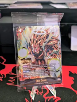 Son Goku Release Event Winner Gold FP-077 - Dragon Ball TCG Winner Card - SEALED - Image 1