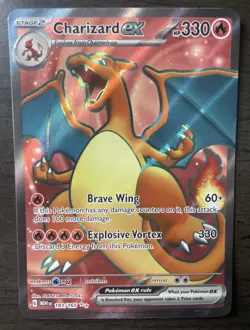 Pokemon TCG Charizard EX Scarlet & Violet Holo Ultra Rare Card 183/165 - Image 1