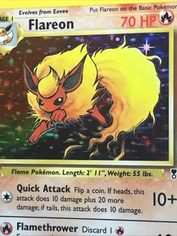 Pokemon TCG Flareon Legendary Collection Holo Rare Card 10/110 - Image 2