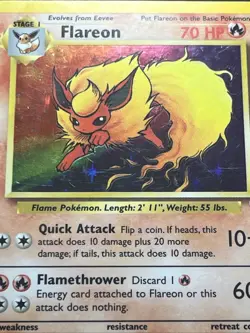 Pokemon TCG Flareon Legendary Collection Holo Rare Card 10/110 - Image 3