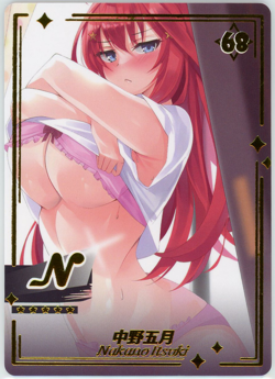 ❤ITSUKI NAKANO - Goddess Story Anime Waifu Doujin Card - GENKI PARADE - N-68 - Image 1