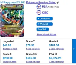M Rayquaza EX 61/108 Roaring Skies Ultra Rare Foil Pokemon TCG Card - Image 3