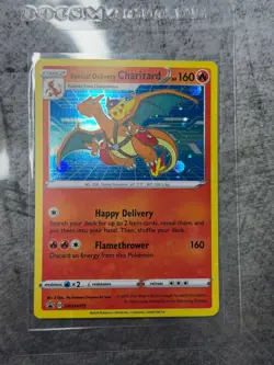 Special Delivery Charizard SWSH075 Holo bleed - Image 1