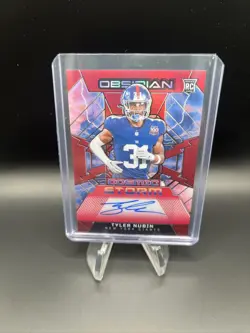 Tyler Nubin 2024 Panini Obsidian /75 Cosmic Storm Rookie Red Auto!! NY Giants ! - Image 1
