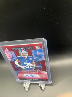 Tyler Nubin 2024 Panini Obsidian /75 Cosmic Storm Rookie Red Auto!! NY Giants ! - Image 3