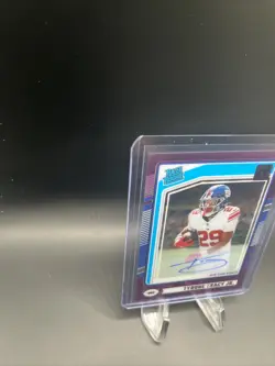 Tyrone Tracy JR 2024 Panini Clearly Donruss /75 Purple Rookie Auto!! Giants! - Image 2