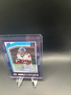 Tyrone Tracy JR 2024 Panini Clearly Donruss /75 Purple Rookie Auto!! Giants! - Image 3