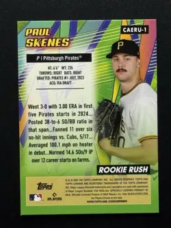 2024 Topps Chrome Update Series Chrome All-Etch Rookie Rush Paul Skenes #CAERU-1 - Image 2
