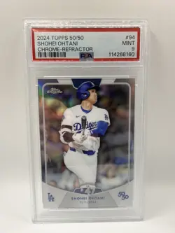 2024 Topps 50/50: Shohei Ohtani #94 Chrome Refractor PSA 9 HR #47 - Image 1