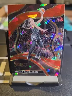 2024 Panini Select WNBA #204 Megan Gustafson Prizms Red Ice - Image 1