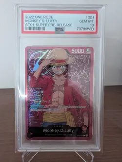 Monkey.D.Luffy - ST01-001 - Super Pre-Release - Alt Art - One Piece TCG - PSA 10 - Image 1