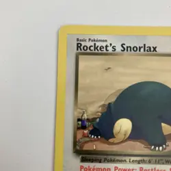 Rocket's Snorlax Rare Gym Heroes Unlimited WOTC Pokemon TCG - Image 2